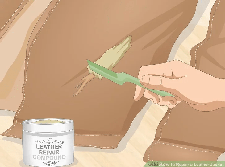 Method3 - Hiding Mended Areas with Leather Repair Compound