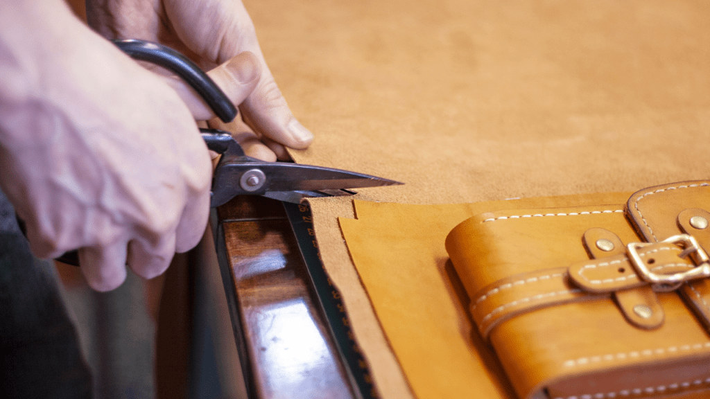 Cutting Leather at Ilm Factory