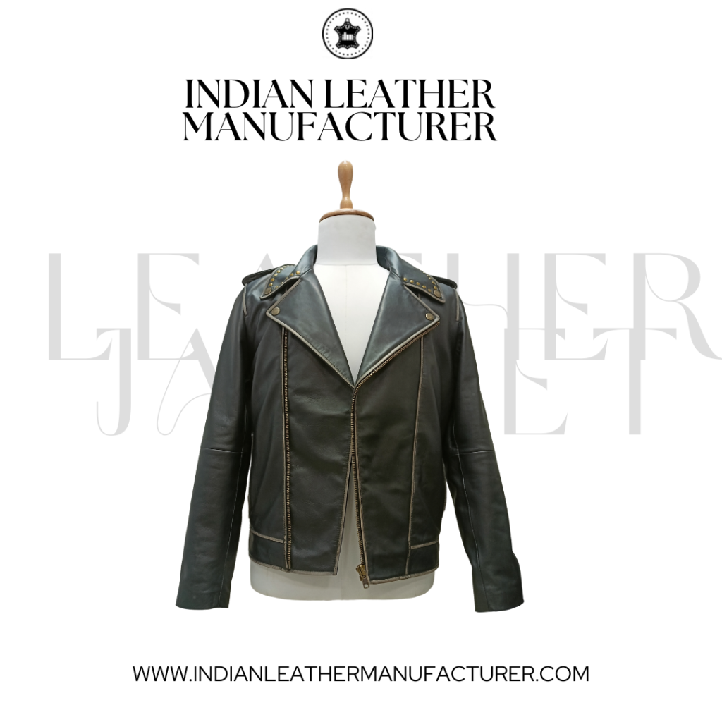 leather jacket with fringes
