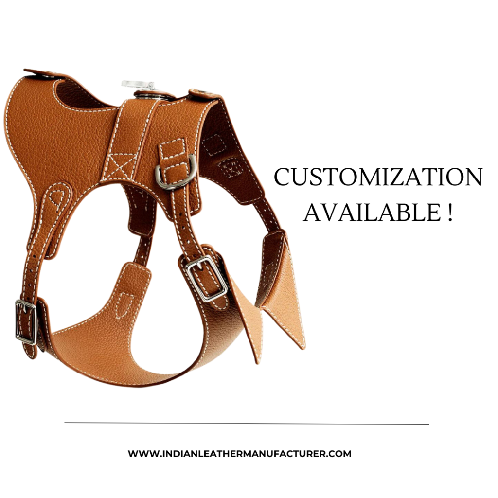 Leather dog harness customization