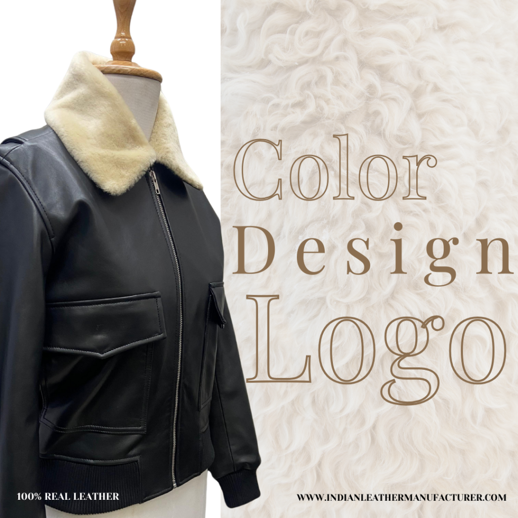 Leather Shearling Jacket - color, design, logo
