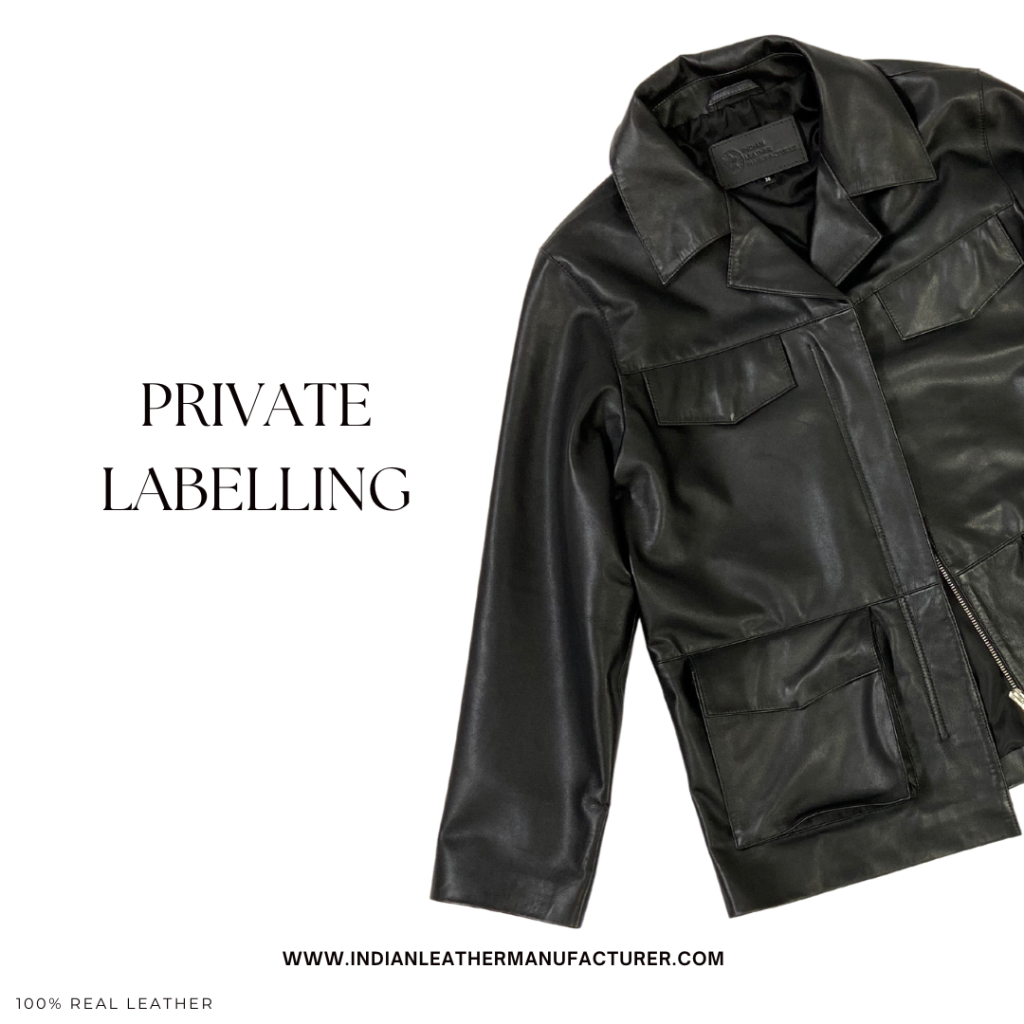 LEATHER BOMBER JACKET - private label