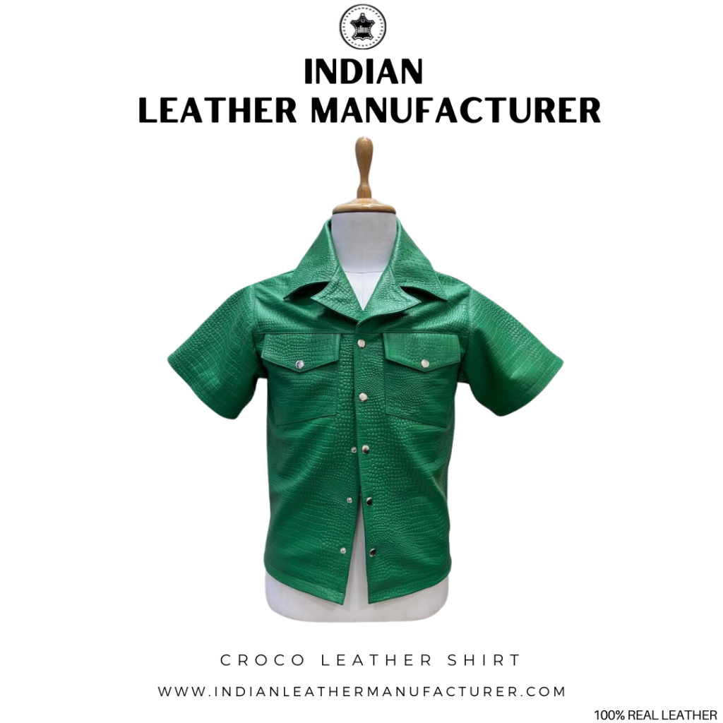 Luxury leather shirt by wholesale leather manufacturers