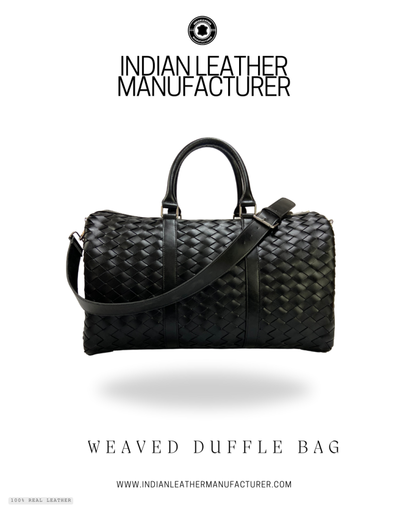 woven leather bag