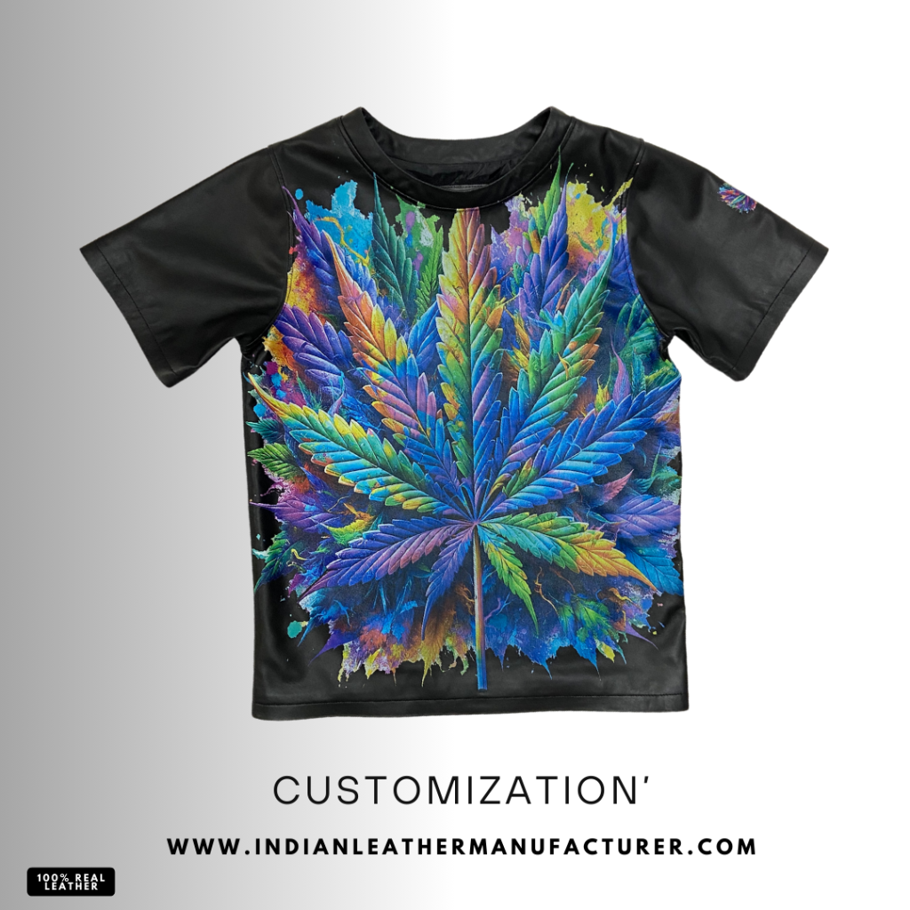 luxury printed leather shirt by ILM