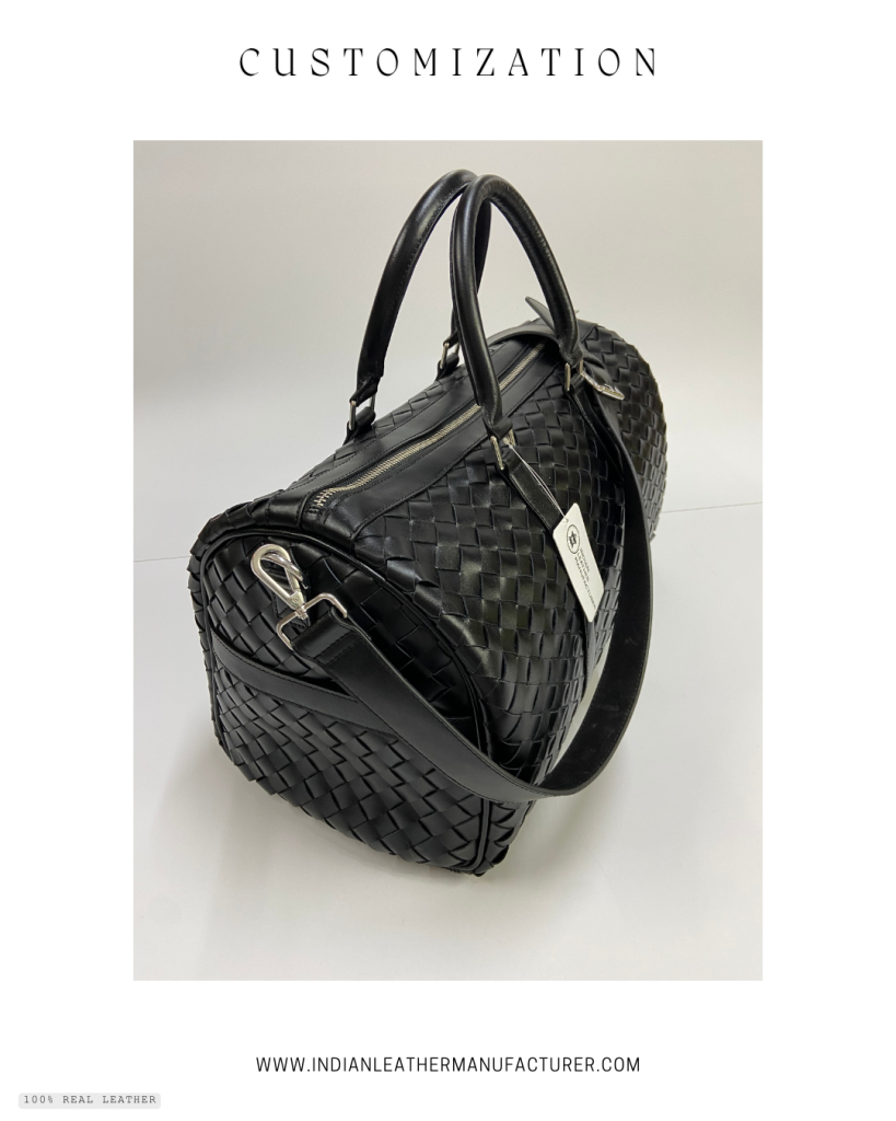 woven leather bag - customization