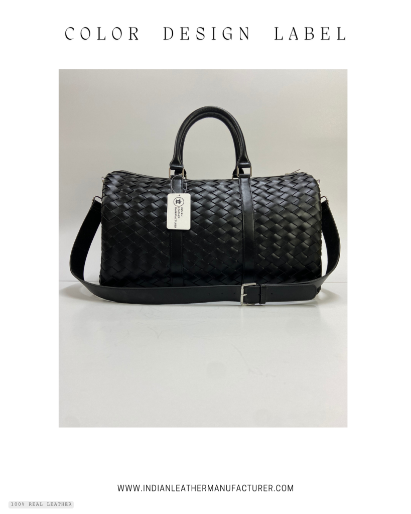 woven leather bag - color, design, label 