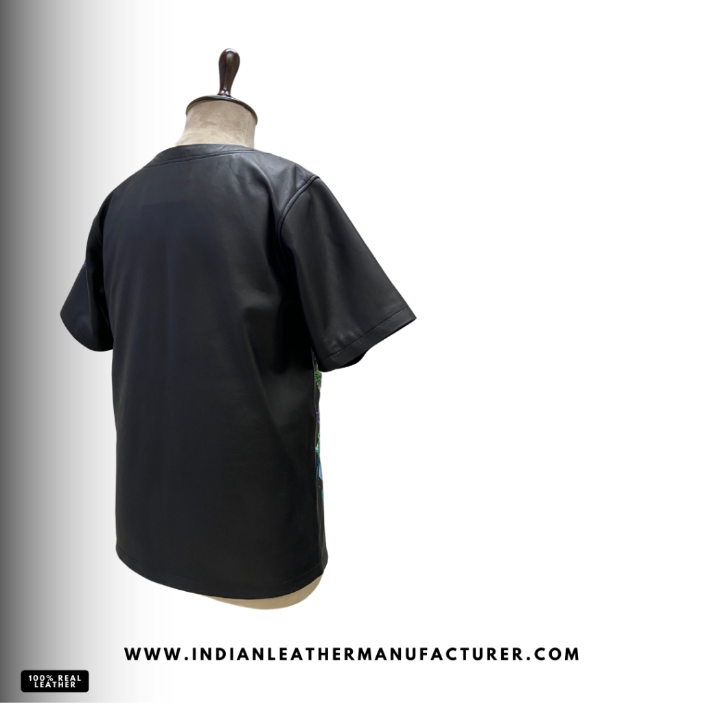 printed leather shirt - private label