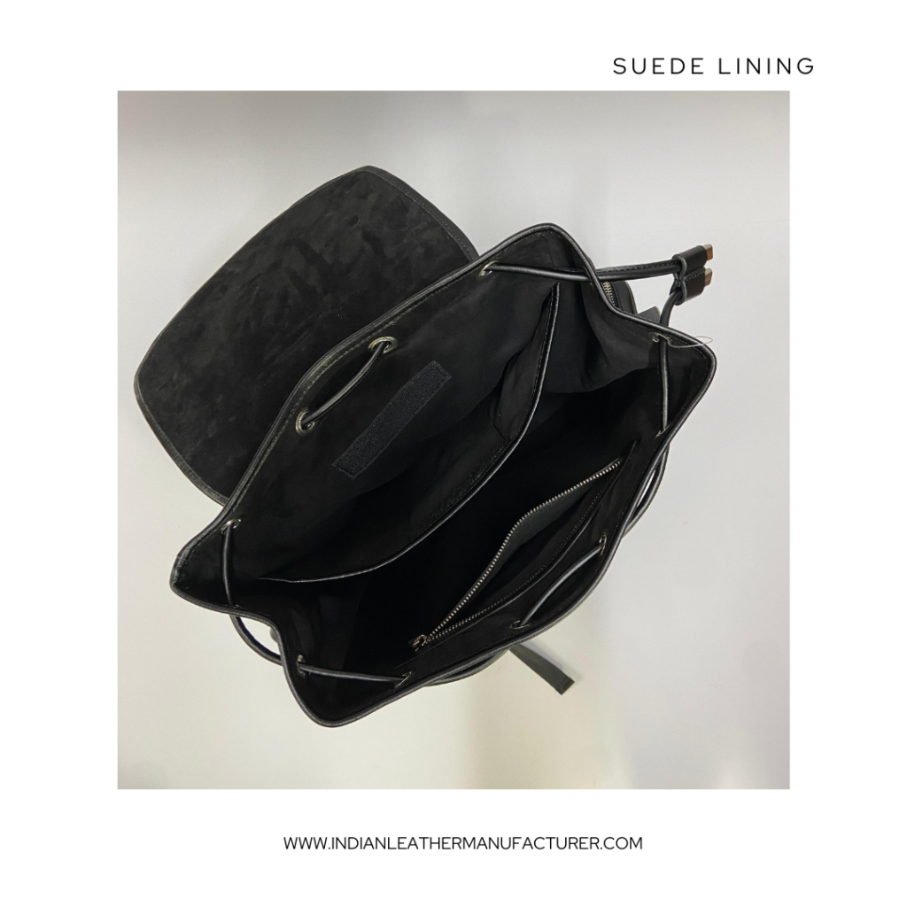 Leather backpack - Suede Lining