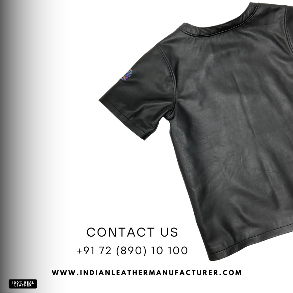 printed leather shirt - contact us