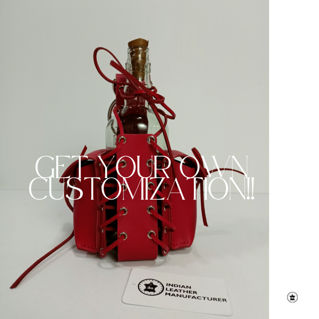 modern leather goods - bottle holder customization